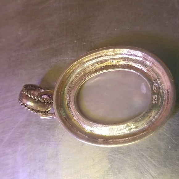 MOTHER OF PEARL (PENDANT only) 925 Sterling Silver, 1" x 1.75" incl. Bail. J2503 - Picture 5 of 5